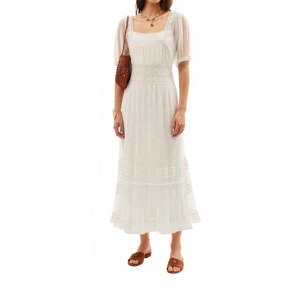 NEW RIXO women´s hadley dress in ivory